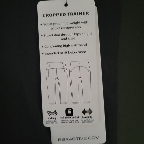 NWT RBX Size XS Tech Flex Crop Leggings - Picture 2 of 6
